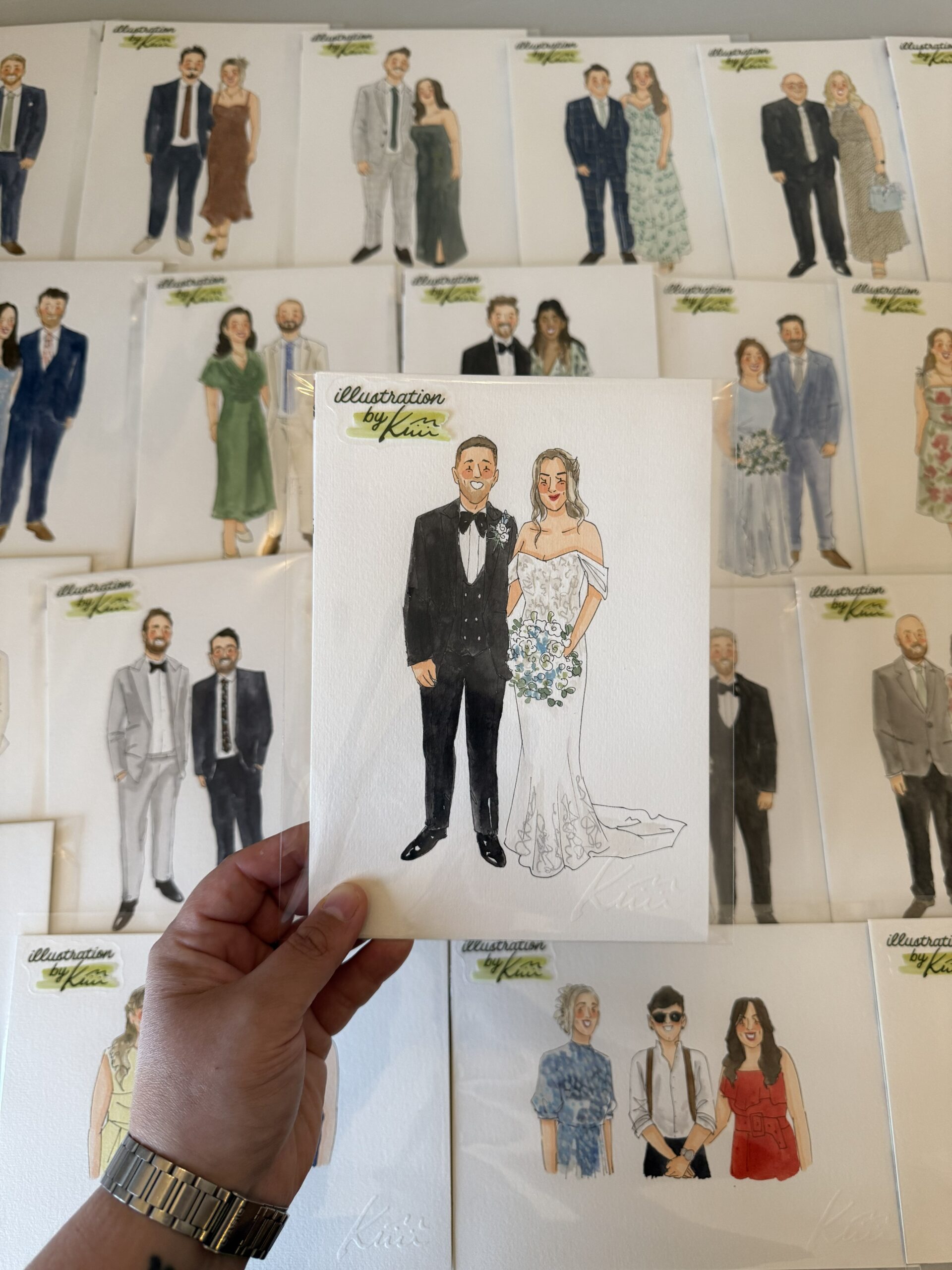 Illustration by Kiwi, live painter, Italy wedding – La Lista (3)